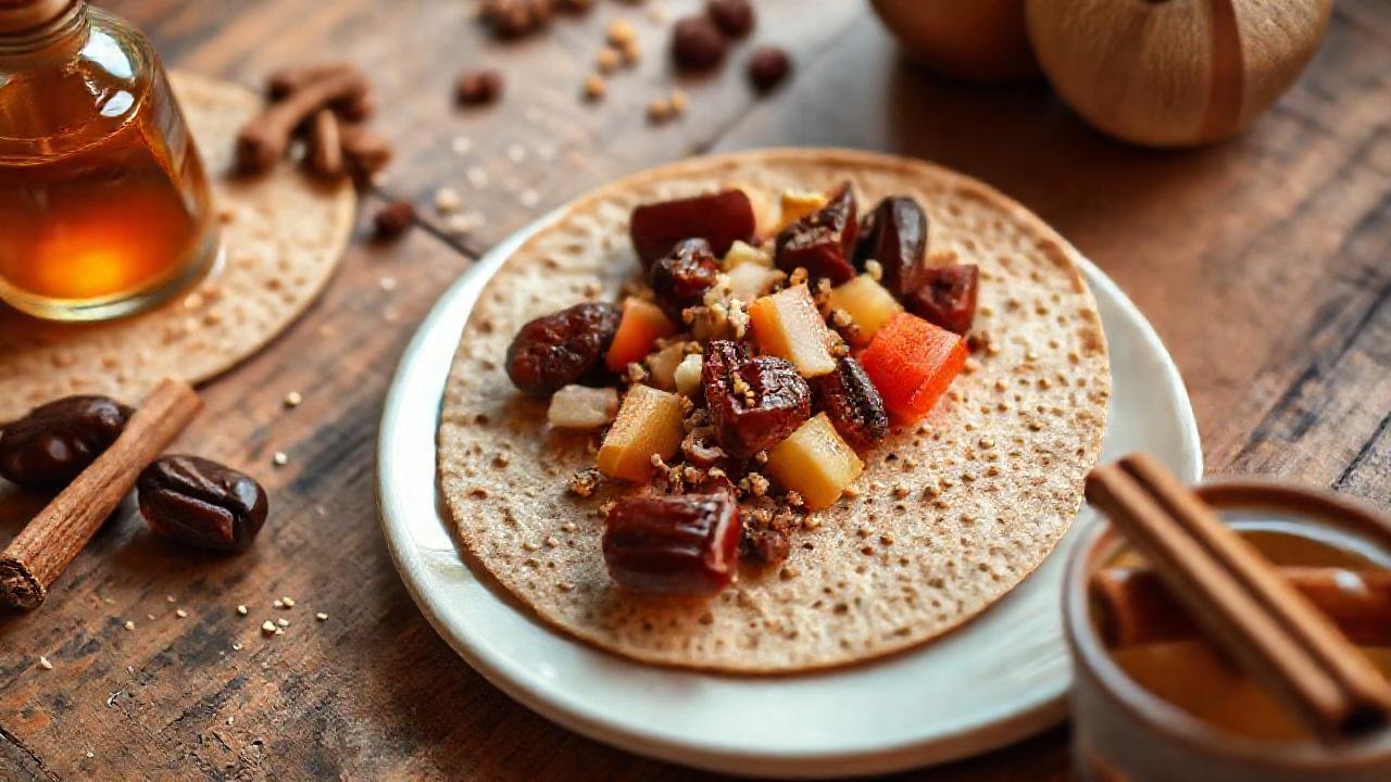 Una mesa rústica ofrece un desayuno cálido