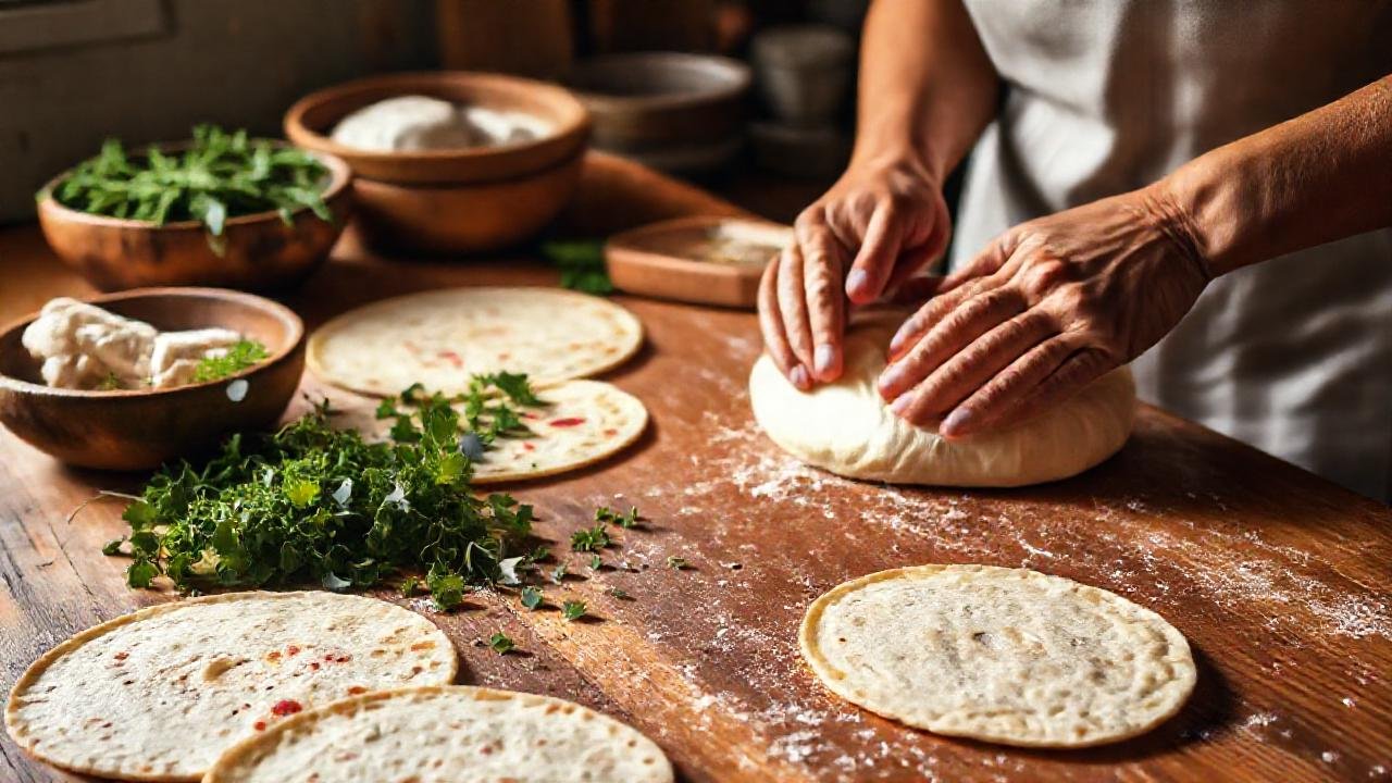 Cocina cálida y tortillas frescas
