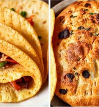 Tortillas y focaccia contrastan visualmente