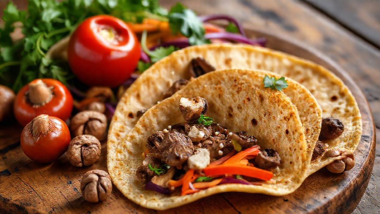 Tortillas coloridas y saludables apetecibles