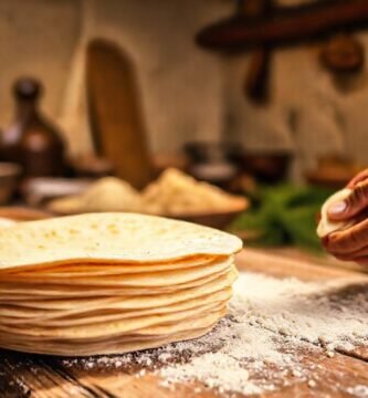 Tortas recién hechas en cocina mexicana