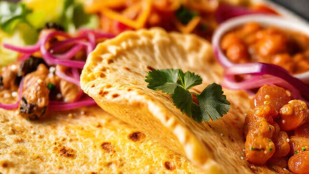 Tortillas artísticas, coloridas y apetitosas