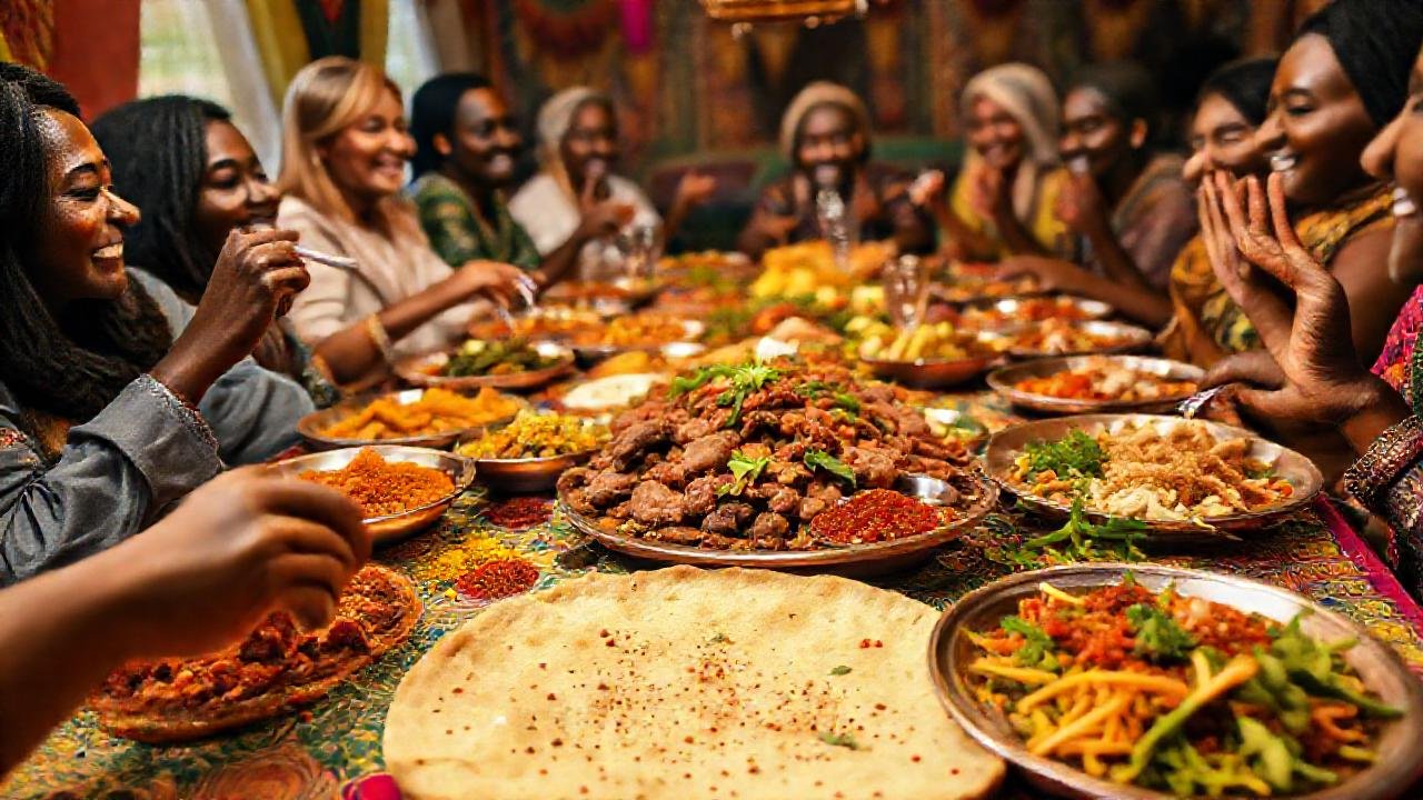 Injera etíope: festín comunitario y alegre