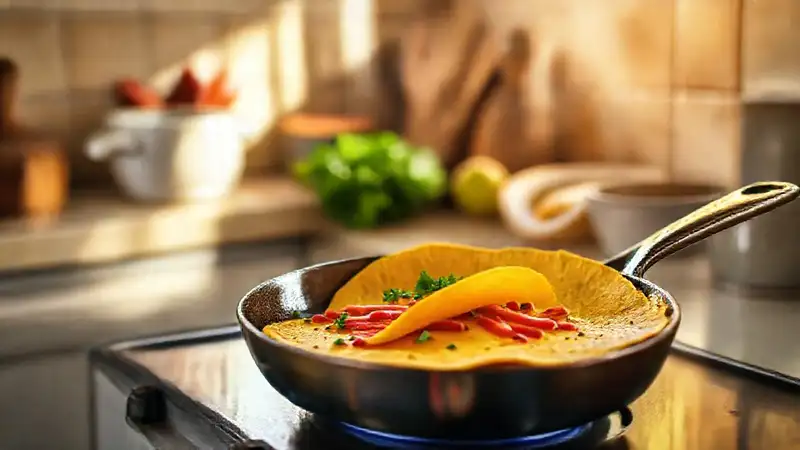 Una cocina cálida ofrece un desayuno apetitoso