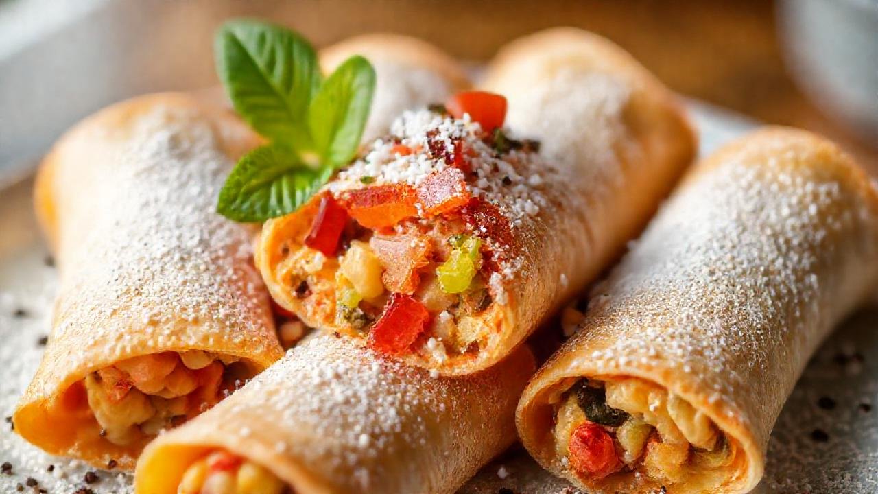 Tortilla cannoli vibrantes, un postre exótico