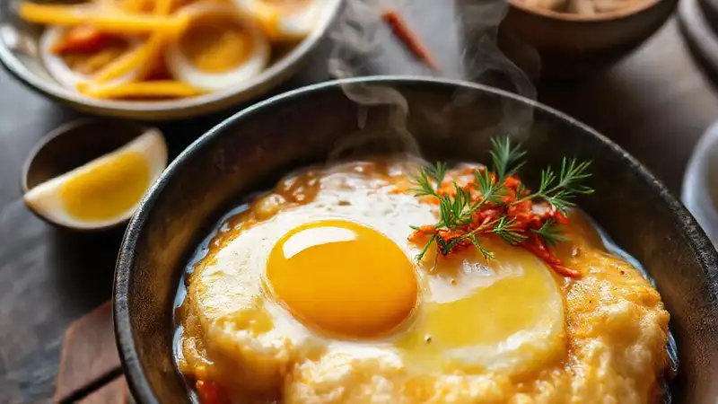 Huevos amarillos vibrantes