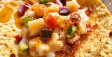 Tortilla vegana colorida