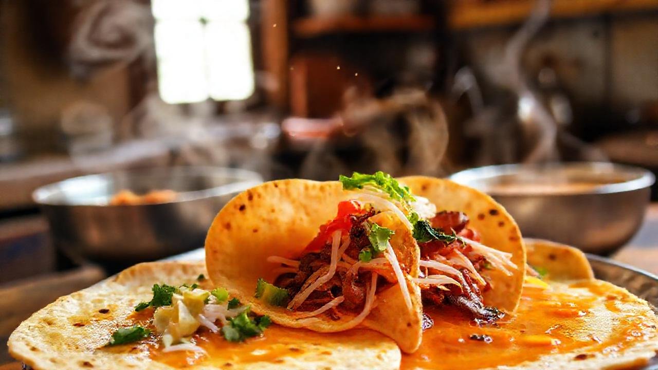 Desayuno mexicano, cálido y colorido