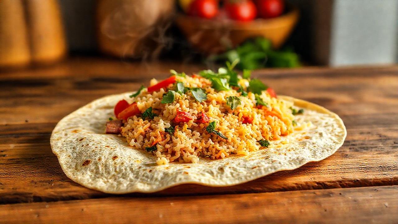 Una comida vegana cálida y apetecible