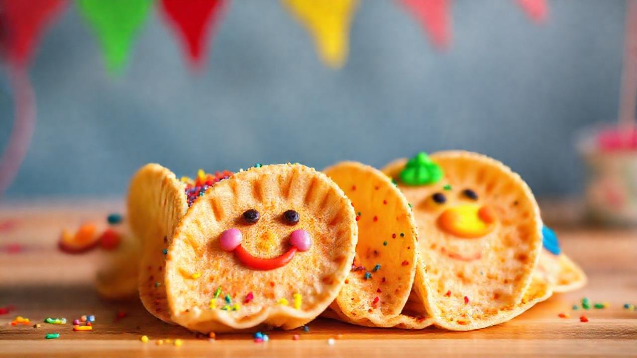 Tortillas coloridas: fiesta infantil alegre