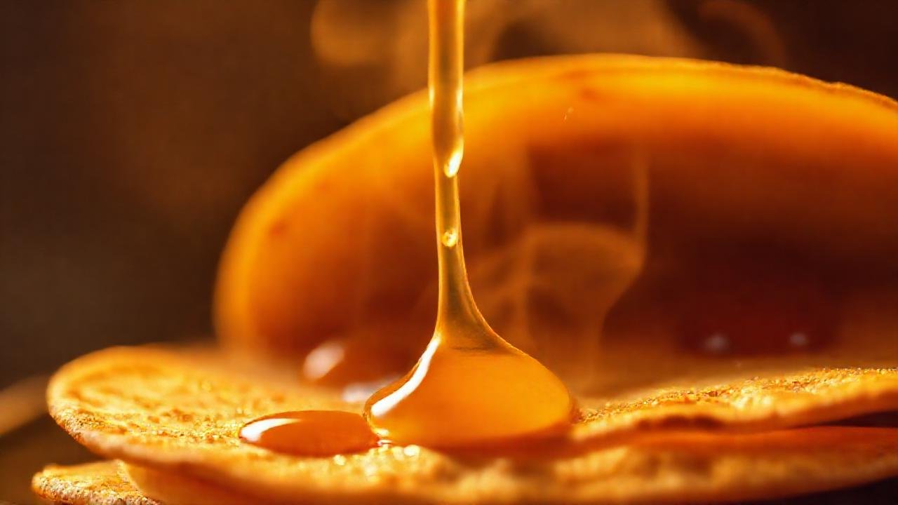 Tortillas cálidas y dulce caramelo apetitoso