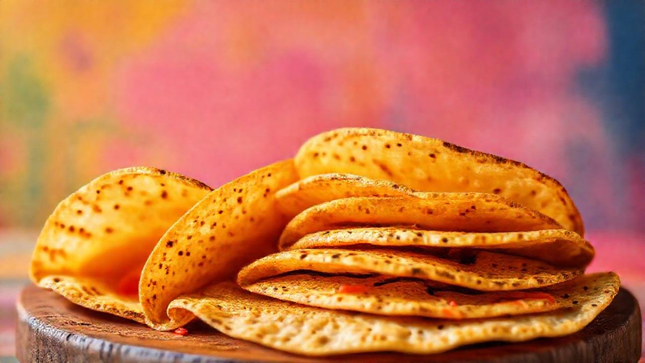 Tortillas brillantes y coloridas, deliciosas al detalle