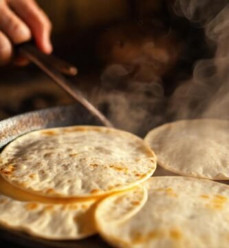 Tortillas doradas se cocinan con arte
