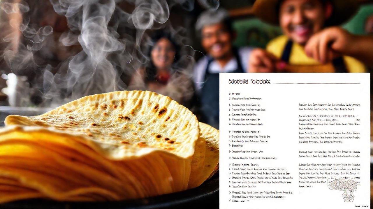 Tortillas cálidas, familia feliz, tradición mexicana