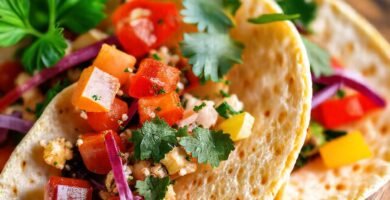Tortillas veganas vibrantes