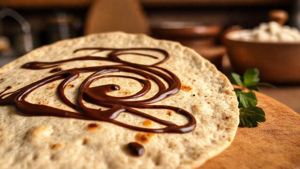 Tortilla de chocolate oscuro