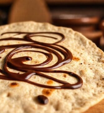 Tortilla de chocolate oscuro