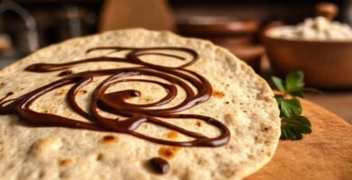 Tortilla de chocolate oscuro