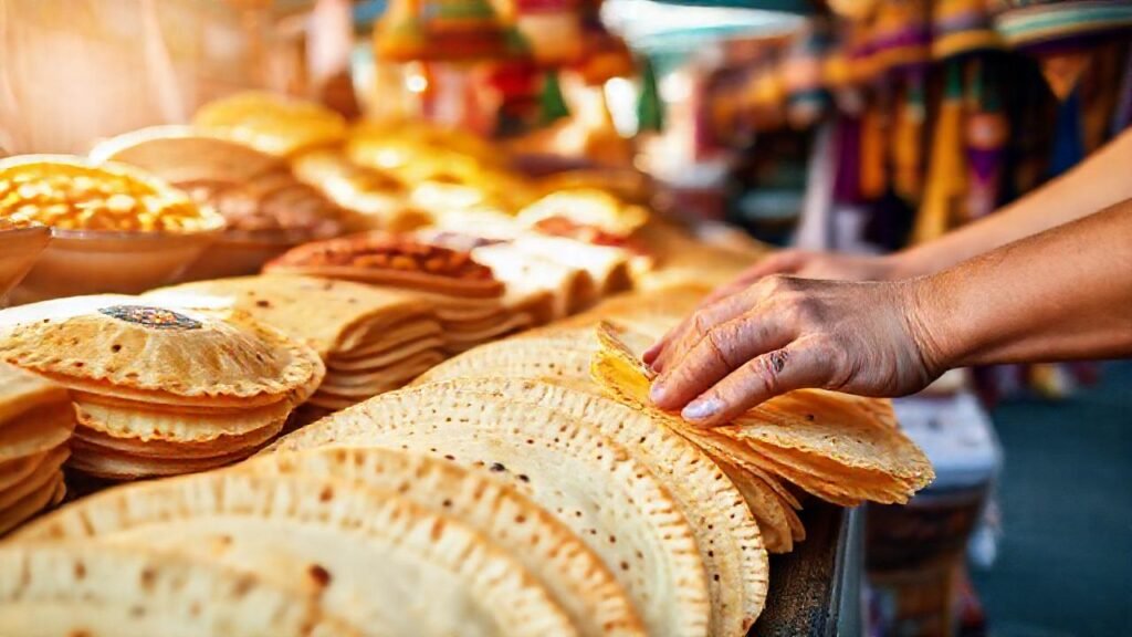 Tortillas mexicanas vibrantes y auténticas se ofrecen