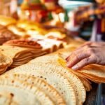 Tortillas mexicanas vibrantes y auténticas se ofrecen