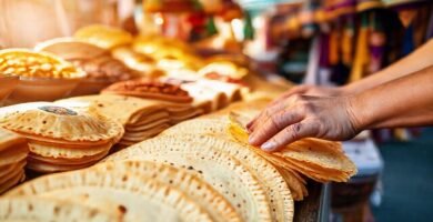 Tortillas mexicanas vibrantes y auténticas se ofrecen