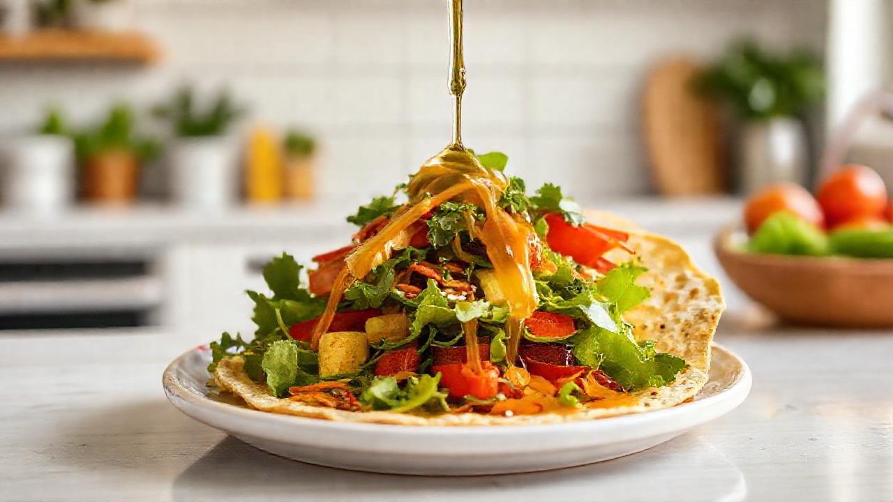 Tortilla vegana apetitosa en 30 minutos