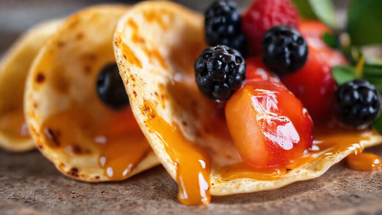 Una deliciosa tarta vegana brillante y cálida