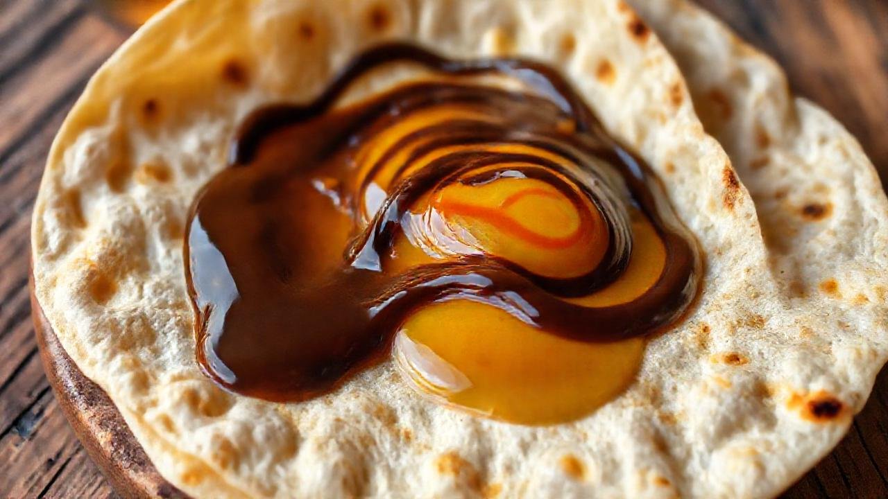 Tortillas dulces con chocolate y miel