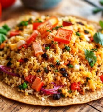 Tortilla vegana: colorida