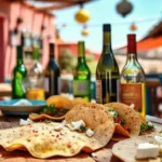 Una taberna griega vibrante ofrece celebración y vino