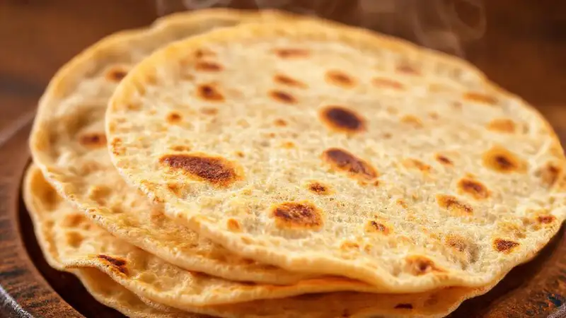 Tortillas veganas doradas y apetitosas
