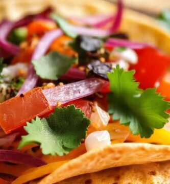 Tortilla vegana apetitosa