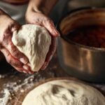 Manos crean masa tradicionalmente