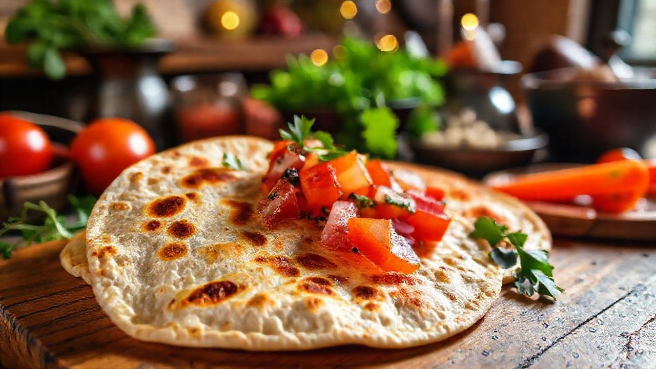 Tortilla dorada, rica y festiva