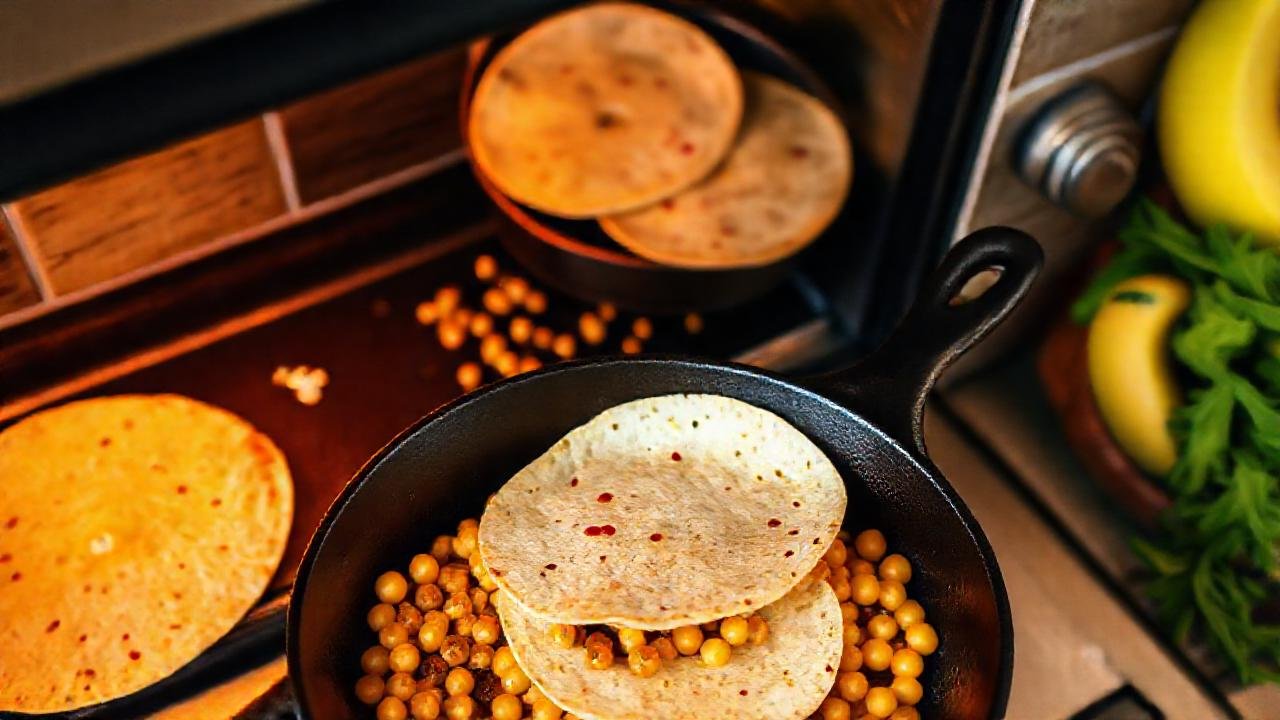 Receta vegana, deliciosa y colorida en cocina