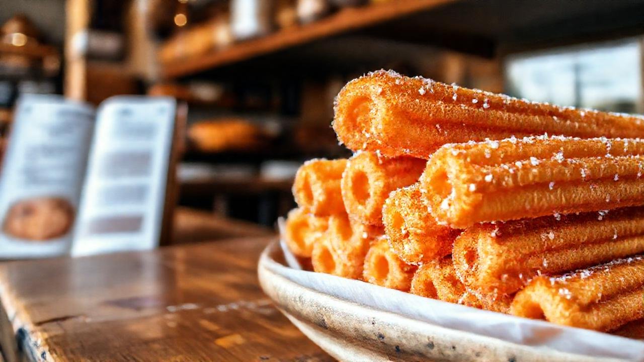 Churros dorados y acogedores en España