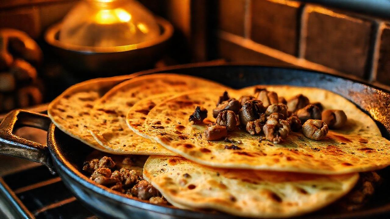 Tortillas doradas evocan tradición culinaria cálida