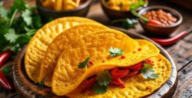 Tortillas de maíz doradas