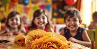 Tortillas alegres celebran una fiesta familiar