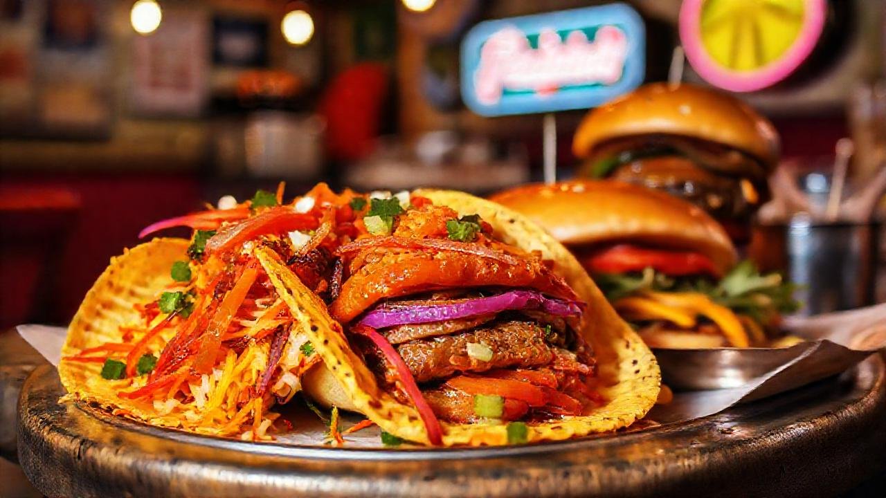 Comida callejera mexicana apetitosa y vibrante