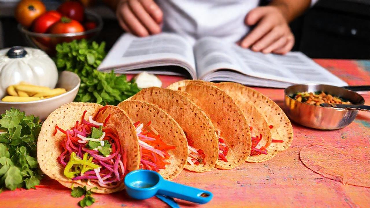 Tortillas coloridas: cocina feliz y completa