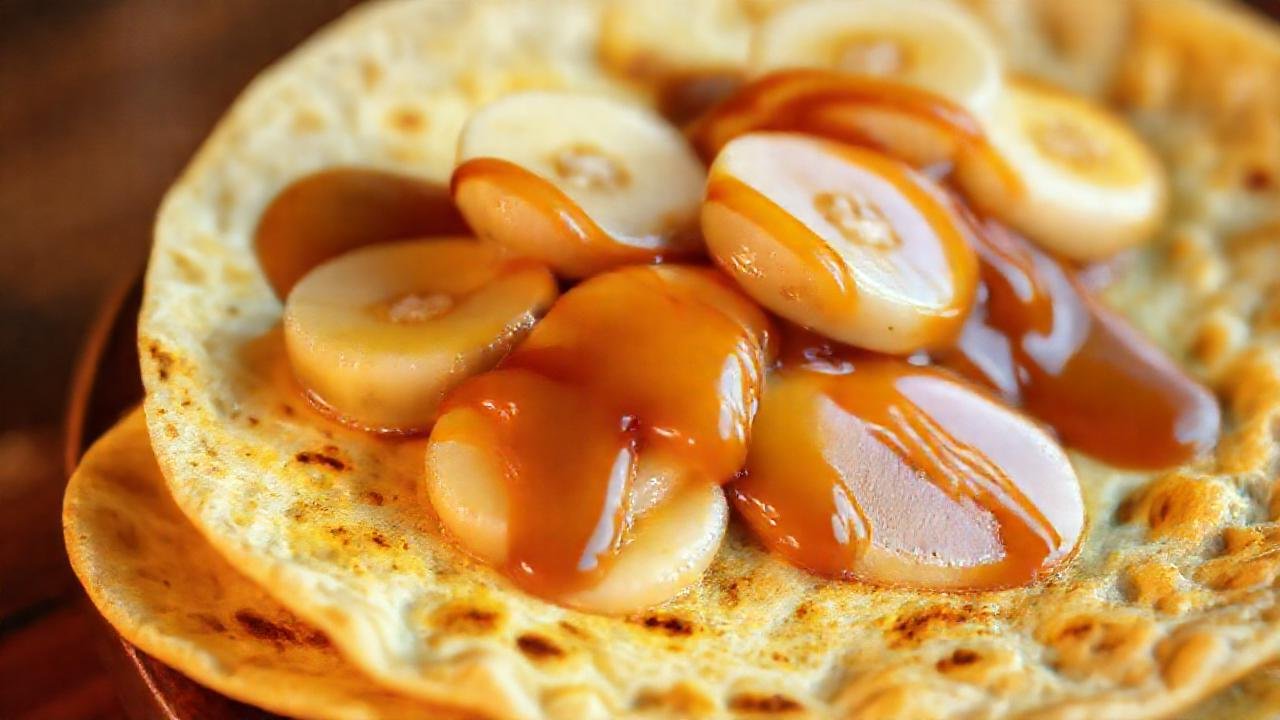 Tortilla dorada, dulce y apetitosa