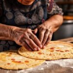 Abuela mexicana moldea tortillas con tradición