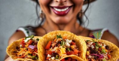 Tortillas mexicanas vibrantes y apetitosas