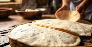Tortillas doradas se forman con cuidado