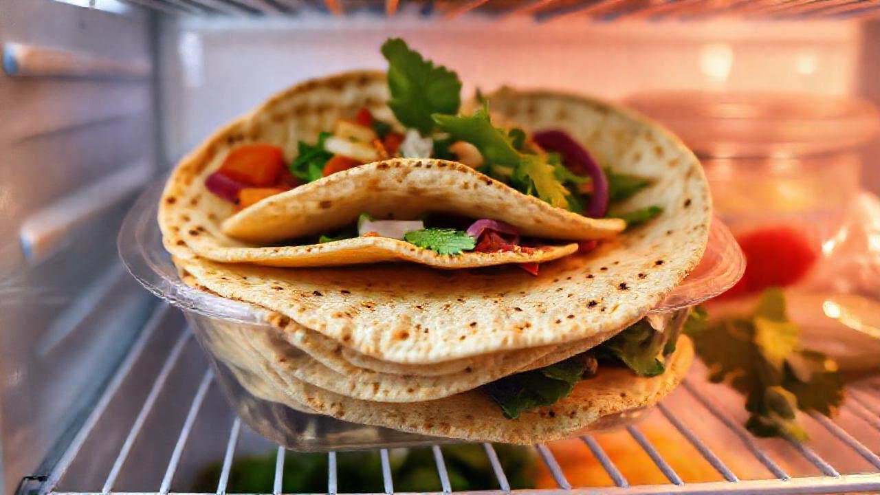 Tortillas veganas frescas, apetitosas y vibrantes