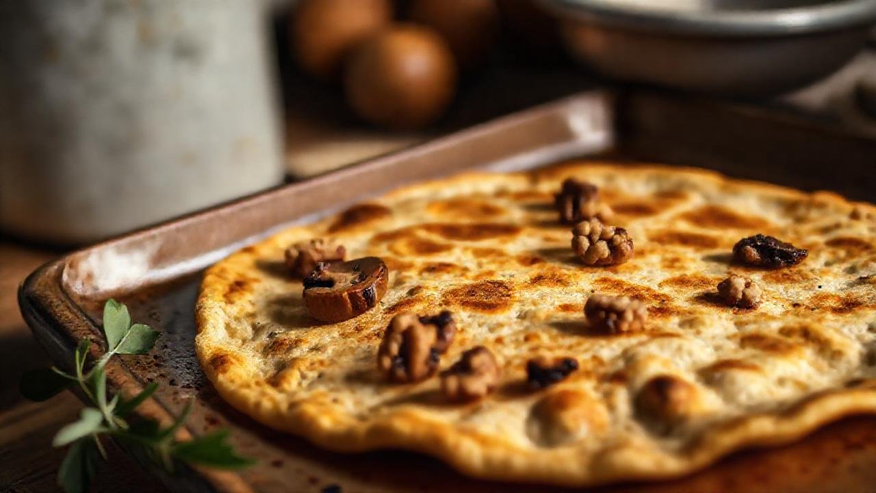 Una tortilla dorada sencilla y apetitosa
