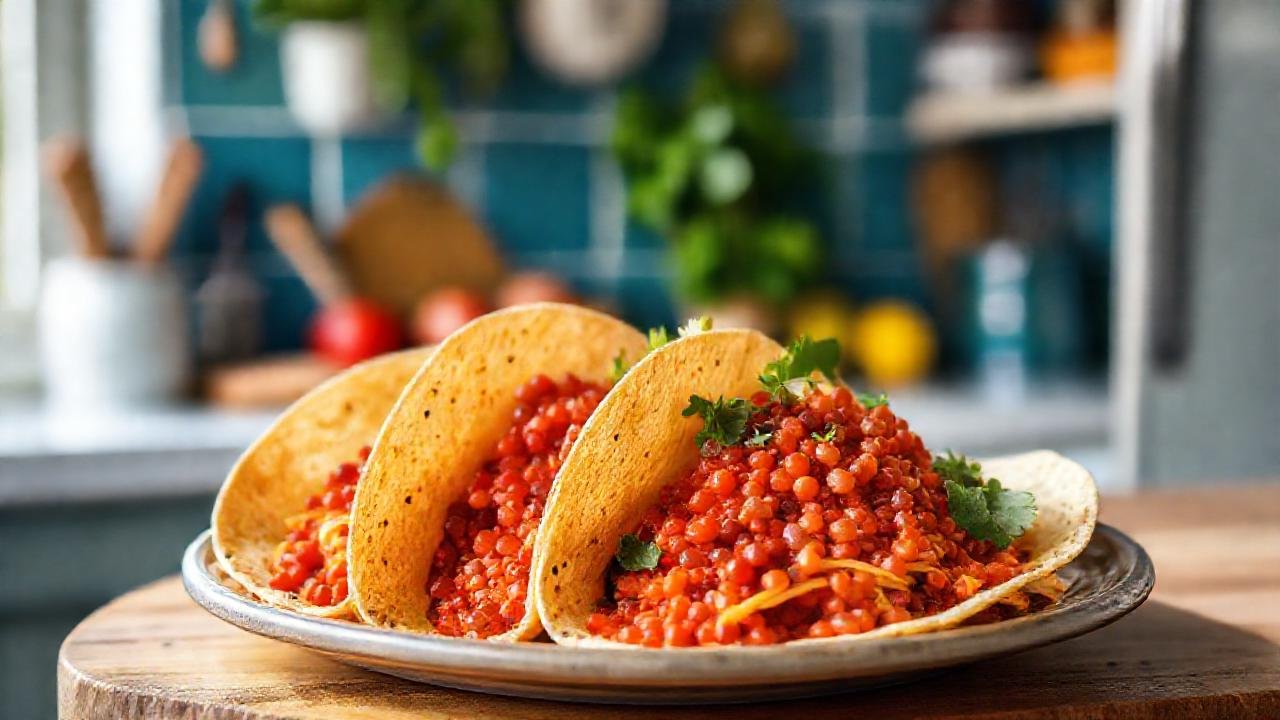 Lentejas rojas y tortillas crean veganismo