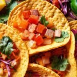Tortillas tropicales vibrantes apetitosas en fotografía
