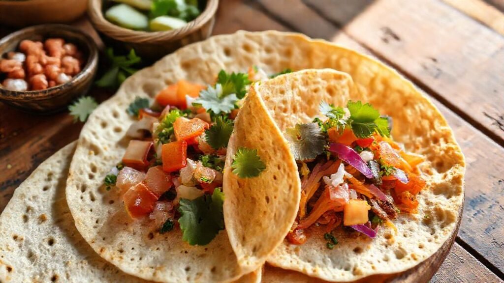 Tortillas mexicanas frescas y apetitosas brillan